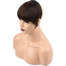 Feifei Taçlı Fiber Sen Perçem / Koyu Kahve