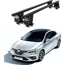 Today Auto Royal Renault Megane Iv Grand Coupé (2017 ve Sonrası) Uyumlu Siyah Kilitli Ara Atkı Port Bagaj Tavan Barı