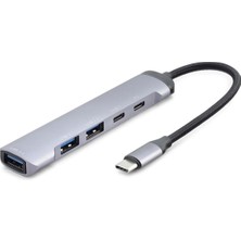 Venüs Shopping Type-C Hub 5*usb Gri HDX7041