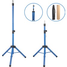 Feifei Kuaför Eğitim Mankeni Için Metal Tripod / Mavi + Taşıma Çantası