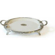 Roy King Classy Oval Sunum Gümüş Tabak 25X42