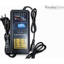 72V 24AH Elektrikli Bisiklet Şarj Aleti 6 Akülü Modeller Uyumlu Hızlı Şarj Cihazı Göstergeli HT3269