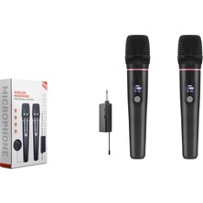 Venüs Shopping Profesyonel Kablosuz Uhf 2’li̇ Mi̇krofon Seti̇ - 6.35MM - Si̇yah HDX2791