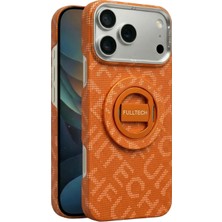 Fulltech Pc2 iPhone 17 Pro Max Magsafe Karbon Tasarım Kılıf - Orange