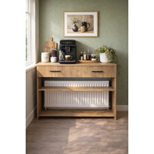 Feyza Design Minimal Kahve Köşesi Dolabı ve Standı - 60 cm Bohem Tasarım