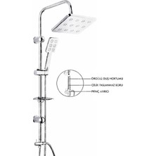 Venüs Shopping Robot Duş Seti Krom Dikdörtgen Çok Fonksiyonlu Yağmur Robot Duş Sistemi