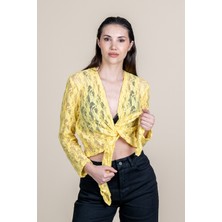 MissVina Bağlamalı Tül Dantel Bluz 70068