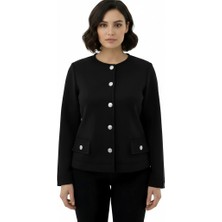 Lyvean Bisiklet Yaka Üç Iplik Astarlı Penye Kısa Ceket