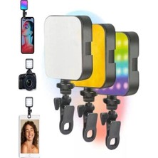 CAILON Çok Renkli Rgb Tripod Telefon Kamera Laptop Uyumlu Selfie Işığı  Video Çekim Işık