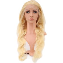 Feifei Gerçek Front Lace Dalgalı Platin Tül Peruk / 75/80CM