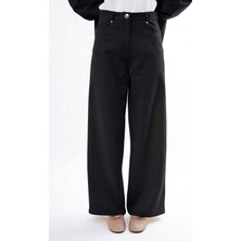 Ceremony Bol Paça Denim Pantolon 350 Siyah