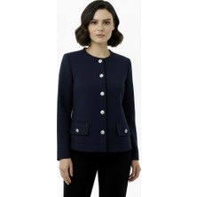 Lyvean Bisiklet Yaka Üç Iplik Astarlı Penye Kısa Ceket