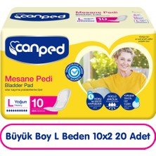 Canped L Beden Yoğun Sızdırmaz Mesane Pedi 20 Adet 10X2 Kullanım İçin Özel Tasarım