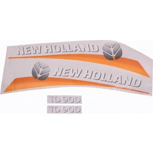 Peren Traktör New Holland TD90D Yan Yazı Takımı Sarı Tip Kaporta Etiketi Sağ - Sol Kaput Sticker Seti