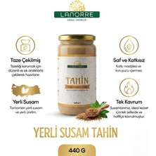 Lanorre Taze Üretilmiş Tek Kavrulmuş Tahin 440G - %100 Yerli Susam.(Yerli Manavgat Susamı )
