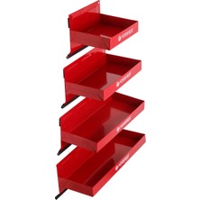 Astraled 4 Adet Mıknatıslı Garaj Raf Seti Kutuda  (110X150MM, 110X210MM, 110X270, 110X310MM) 4 Inç
