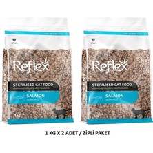 Reflex Somonlu Kısırlaştırılmış Yetişkin Kedi Maması 1 KGX2ADET (Ziplipaket)
