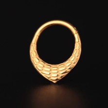 Aida Jewelss %100 Cerrahi Çelik V Mod 8mm x 1.2mm Çelik Kilitli Halka Piercing