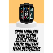 İlk El Grup M6 Akıllı Bileklik Siyah Adımsayar Spor Takibi Android ve Ios Uyumlu
