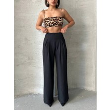 Feifei Pileli Keten Pantolon