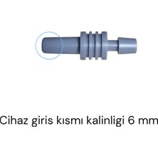 Archer Dijital Tansiyon Aleti Konnektör Jak Bağlantı Aparatı Gri Düz Tıp 6 mm