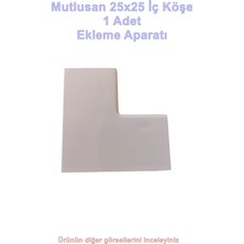 Mutlusan 25X25 Kablo Kanalı Iç Köşe Plastik Beyaz
