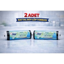 Urfakent Star Plus Standart Büyük Boy Çöp Torbası 65X80 cm 10 Adet Dayanıklı Sızdırmaz Çöp Poşeti 2 Adet