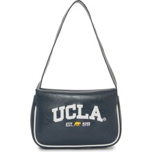 Ucla Blanca Lacivert Suni Deri Omuz Çantası - Kadın Çanta