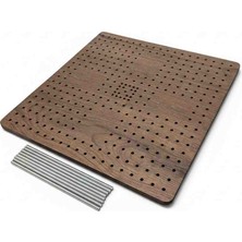 Woodmomente Metal Çubuklu Motif Tahtası 29X29 cm 8mm Hfr Dayanıklı Dekoratif Panel Seti