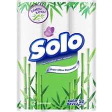 6 Adet Solo Bambu Katkılı Havlu 12'li