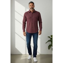 Eren Style Linen Keten Klasik %100 Cotton Uzun Kollu Terletmeyen Gömlek