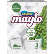 1 Adet Süper Maylo Bambu Katkılı Tuvalet Kagıdı 40'lı