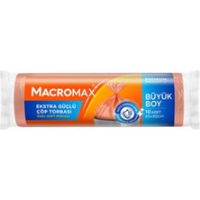 3 Adet Macromax Extra Güçlü Çöp Torbası Büyük Boy 10'lu