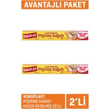 1 Adet Koroplast Pişirme Kağıdı Hazır Kesilmiş 2 x 16'lı