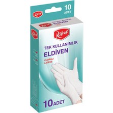 2 Adet Roll-Up Pudralı Latex Eldiven 10'lu