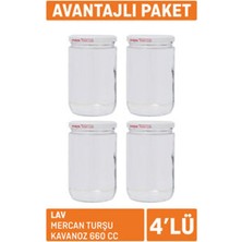 2 Adet Lav Mercan Turşu Kavanoz 4'lü 660 cc