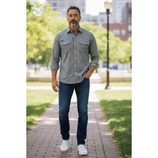 Eren Style Linen Keten Klasik %100 Cotton Uzun Kollu Terletmeyen Gömlek