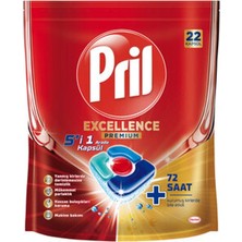 5 Adet Pril Excellence Premium 5'i1 Arada Kapsül 22'li 409.2G