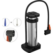 Venüs Shopping Yüksek Basınçlı Alüminyum Gümüş Renk Top Bisiklet Taşınabilir Hava Ayak Pompası