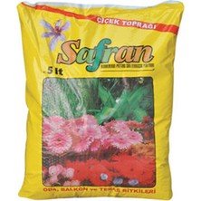 5 Adet Safran Torf Saksı Çiçek Toprağı 5 L