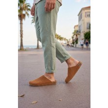Ramer JY0556 Raven Bağcıksız Hakiki Süet Deri Erkek Günlük Mantar Taban Loafer Klasik Ayakkabı Hdmt - Taba