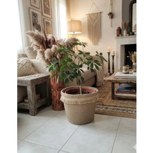 Bayram Taşçıoğlu Home Desing 30*25  Hasır Püsküllü Saklama,depolama,düzenleyici Sepet Saksılık Hediyelik Sepet Organizer