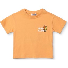 Hellobaby Erkek Bebek Tişört Palmiye Baskılı Bisiklet Yaka Short Sleeve