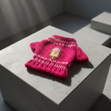 Lady Fify Tavşan Için Dondurmalı Pembe Kazak