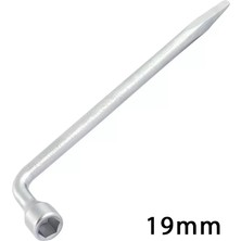 Alfa Aksesuar 03 L Pipo Tip Tek Kol Çelik Bijon Anahtarı 19MM Nemere Ithalat