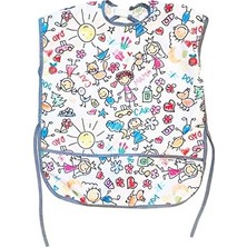 3-6 Yaş, Kısa Kollu Sıvı Geçirmez Önlük, Makinede Yıkanabilir, Boya, Oyun ve Yemek Zamanı