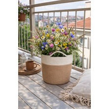 24*22 Sepet Saksılık Düzenleyici Hediyelik Sepet Organizer Banyo Sepeti Çiçeklik