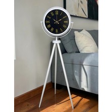 Mey İthalat Mey Ithalat® Lüks Beyaz Tripod Ayaklı Saat