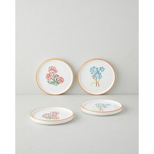 English Home Roselle Seramik 4'lü Pasta Seti 16 cm Renkli