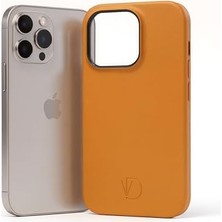 Virtuo 15 Pro Yapımı Hakiki Deri Telefon Kılıfı, Glotech Teknolojili, Magsafe Uyumlu, Karanlıkta Parlayan El Karanlıkta Parlayan El, Kapak Kahverengi (Kahverengi)